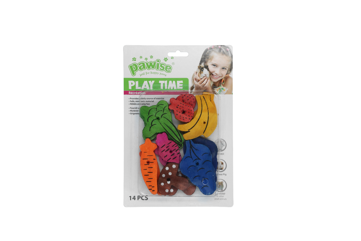 Mistura de frutas e legumes para animais de estimação pequenos da Pawise Play Time