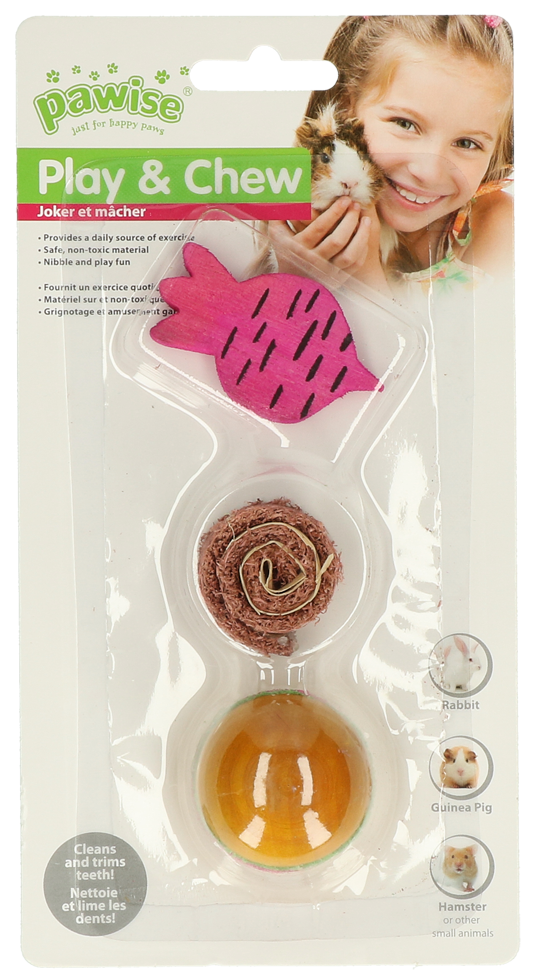 Bucha vegetal de madeira Pawise - Brinquedos bonitos nº 2