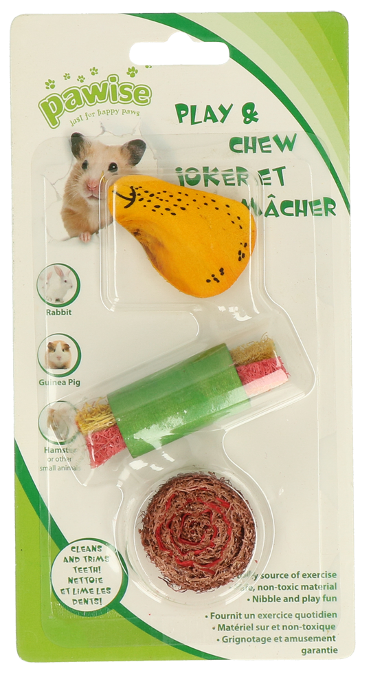 Bucha vegetal de madeira Pawise Brinquedos bonitos