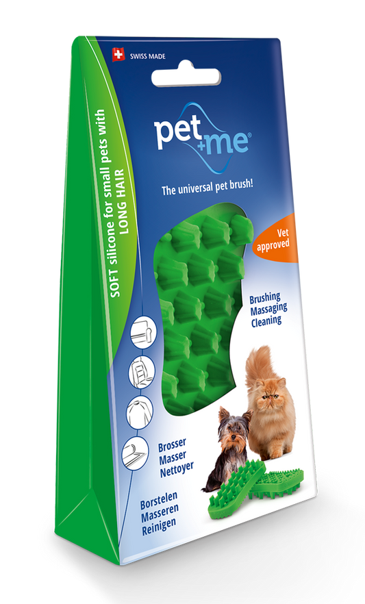 Escova PetMe para pelos longos de gato verde