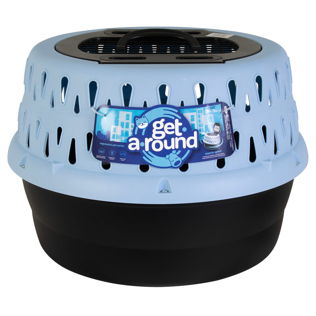 Caixa de transporte Petmate Get-A-Round para gatos, azul
