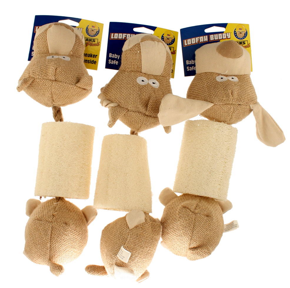 Conjunto de brinquedos de bucha Petsport Loofah Buddy