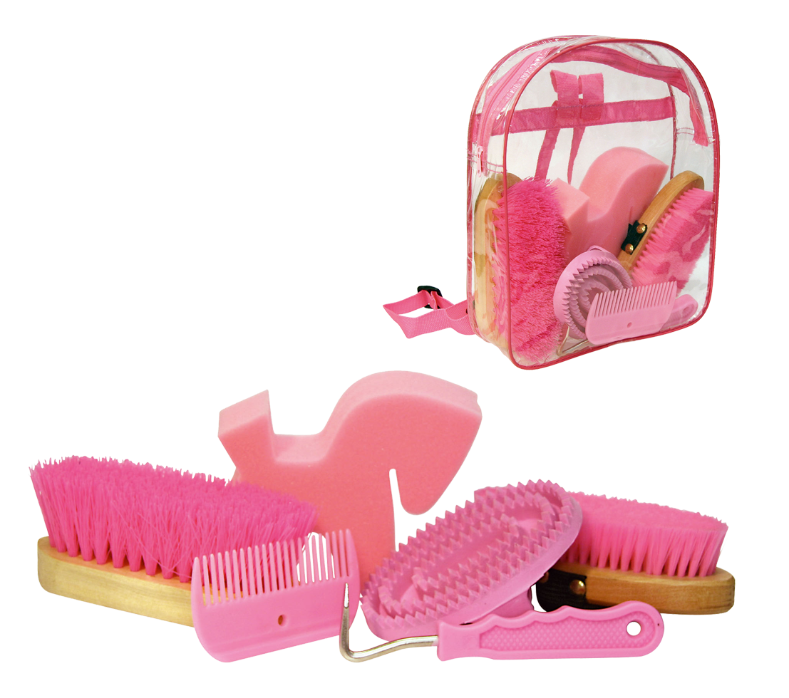 Kit de limpeza com 7 itens em uma mochila