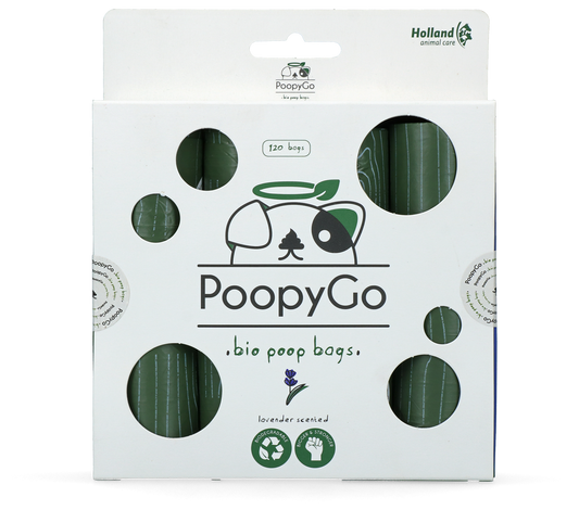 PoopyGo Ecológico 120 sachês de cm com aroma de lavanda