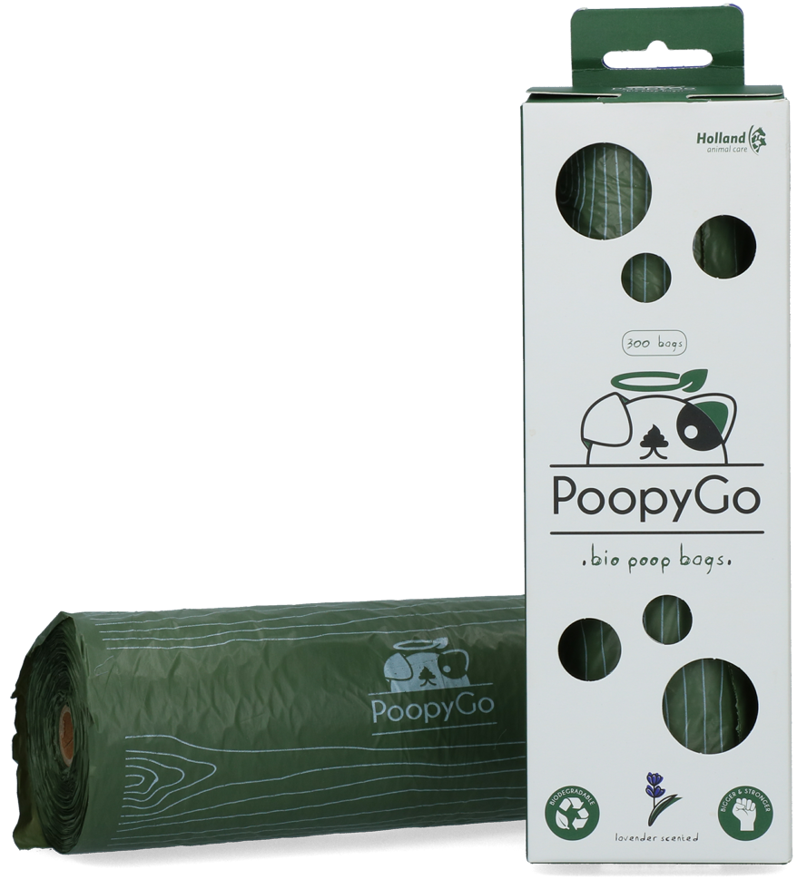 Caixa de lenços de papel PoopyGo ecológica aroma de lavanda 300 unidades