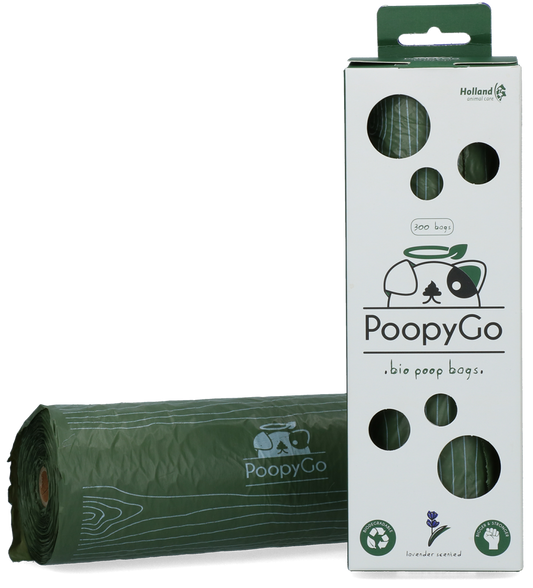 Caixa de lenços de papel PoopyGo ecológica aroma de lavanda 300 unidades
