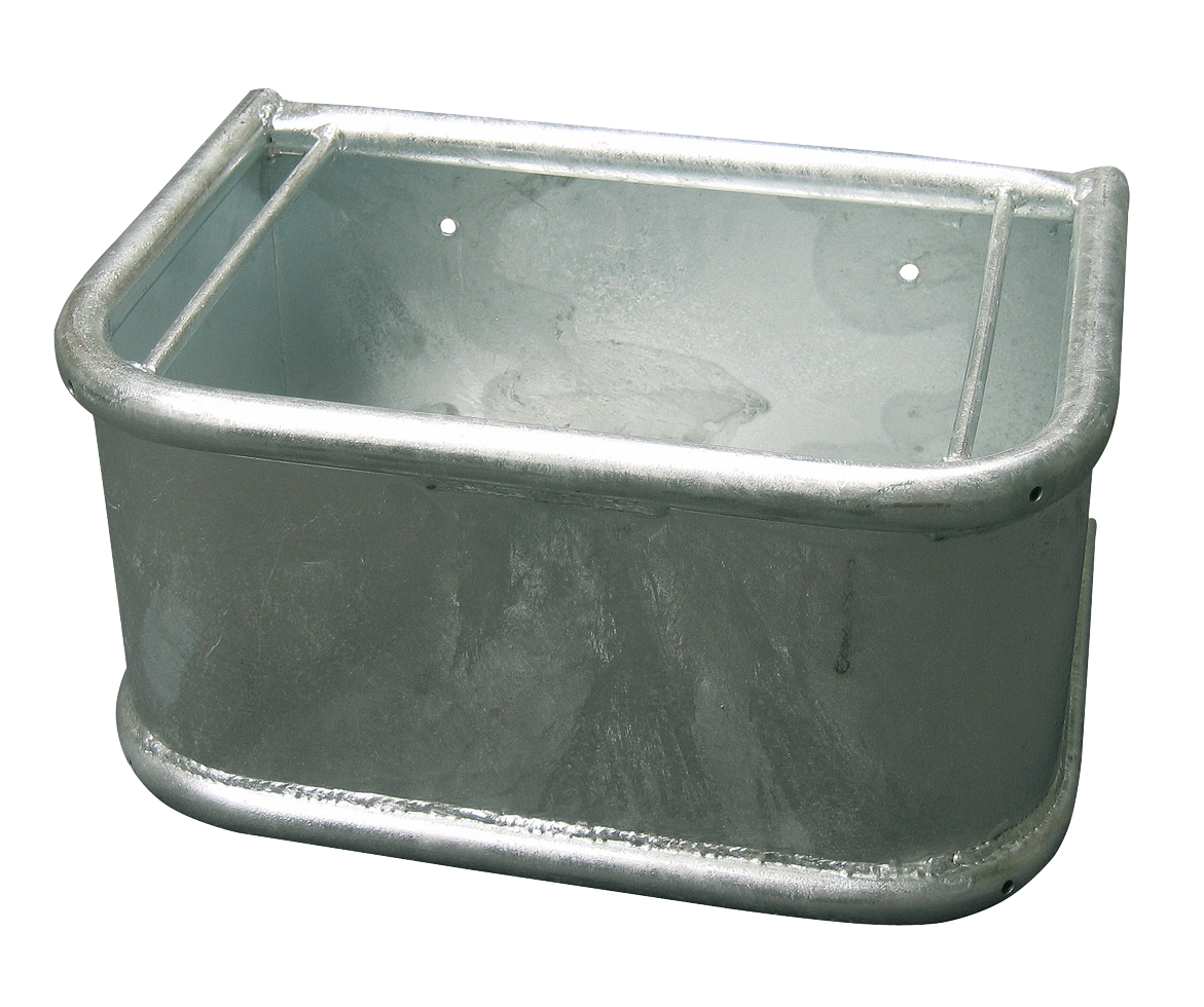 Balde galvanizado para ração de cavalos 45x34x23cm RH