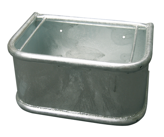 Balde galvanizado para ração de cavalos 45x34x23cm RH