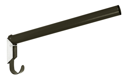 Suporte de selim redondo de metal preto 44 cm
